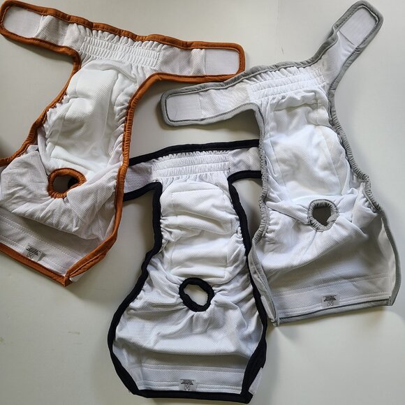 Dog Female Diapers 9 Reusable + 10 Disposable Waist 14" - 22" Skirts Washable - Picture 3 of 15